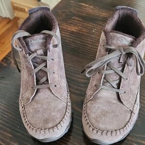 Skechers Taupe Suede Casual Shoes